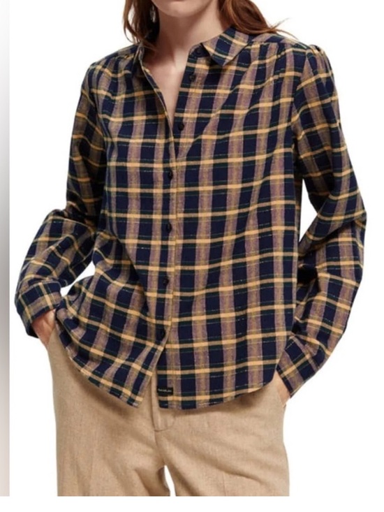 Scotch & Soda Tops - Scotch & Soda Amsterdam Plaid Button Front Shirt | Organic Cotton Blend | Med